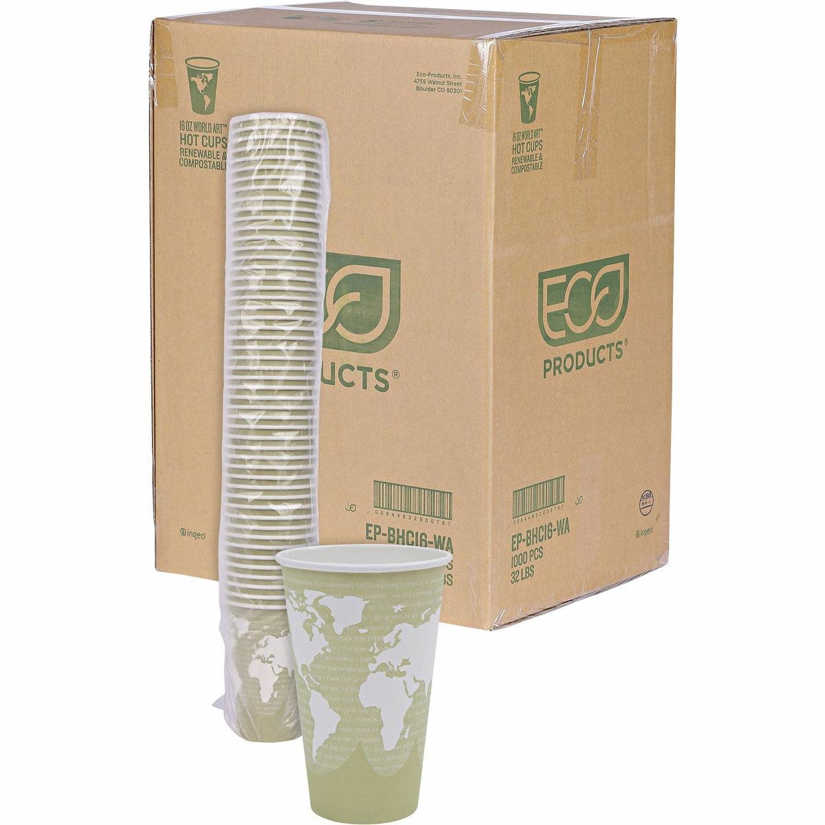 Eco-Products 16 oz World Art Hot Beverage Cups