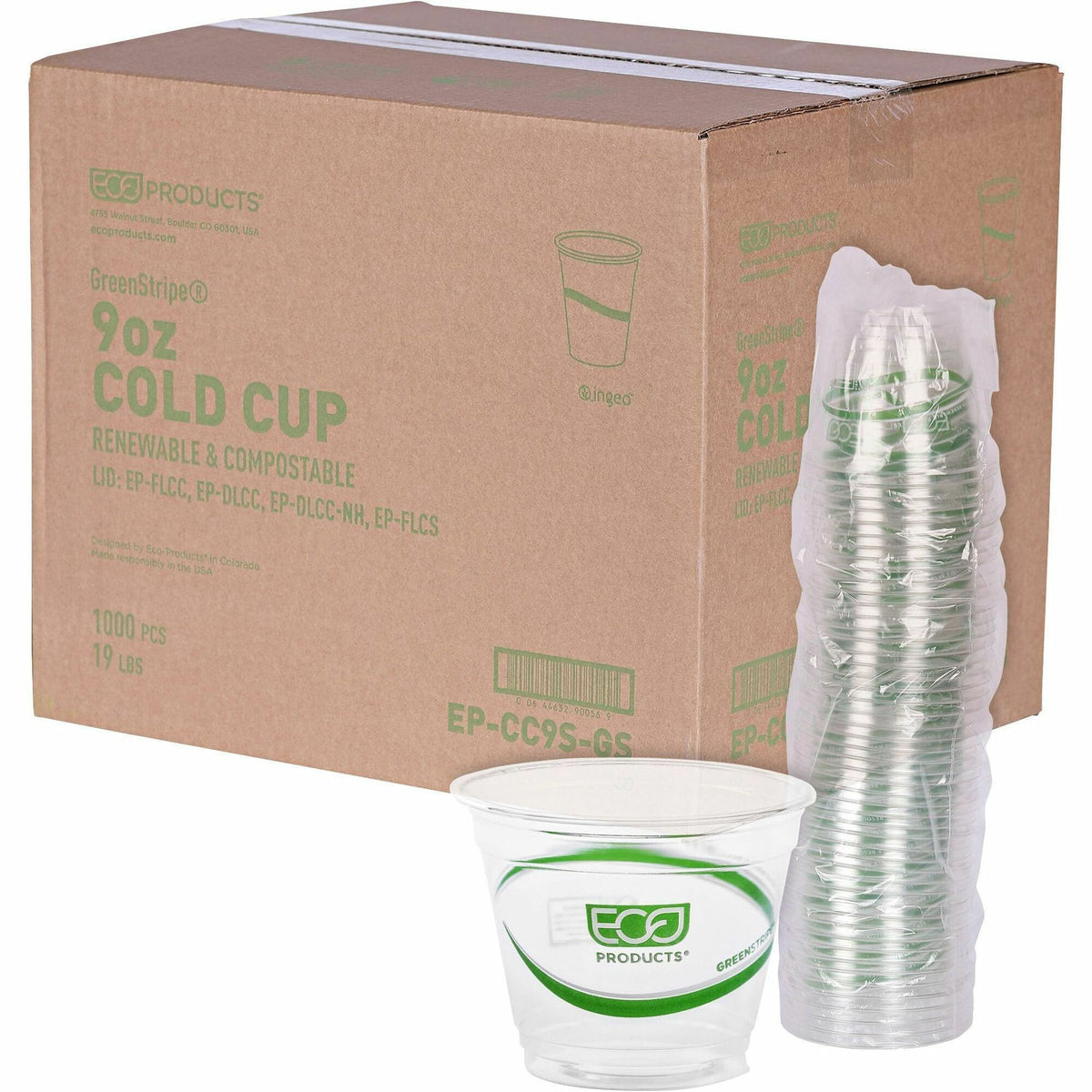 Eco-Products 9 oz GreenStripe Cold Cups