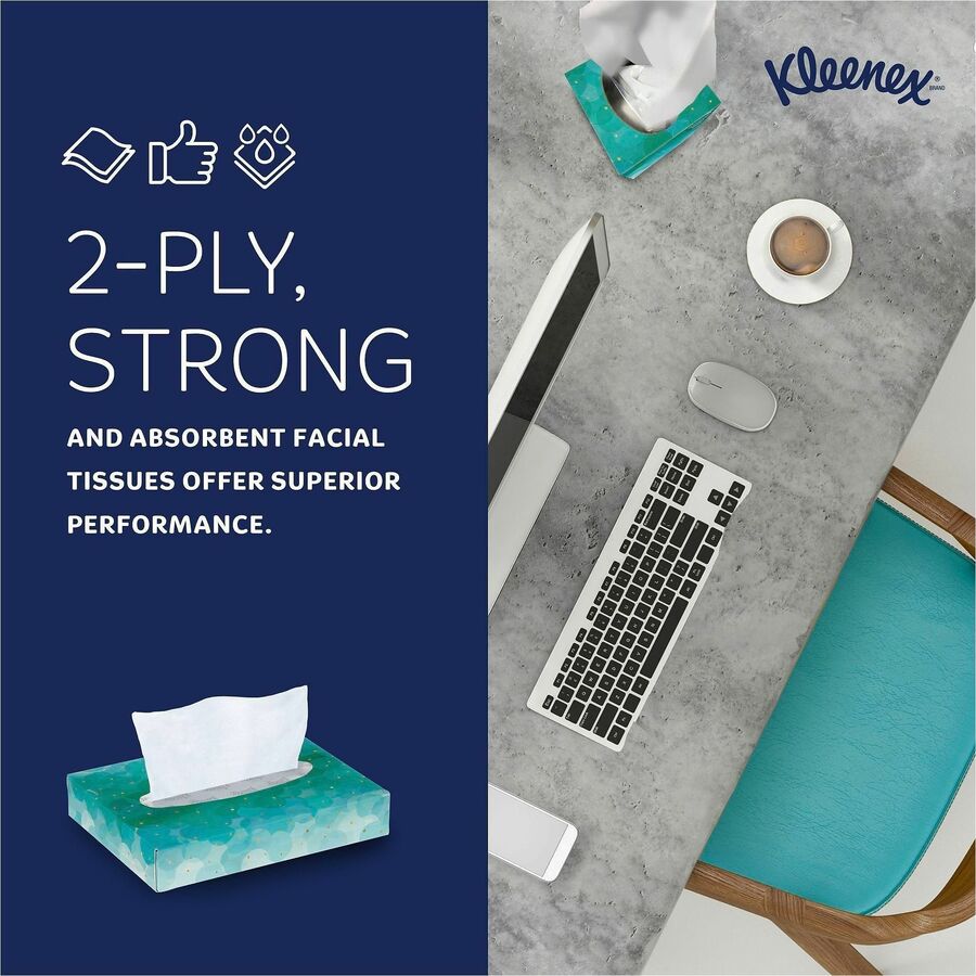 Kleenex Professional Facial Tissue in Flat Tissue Boxes