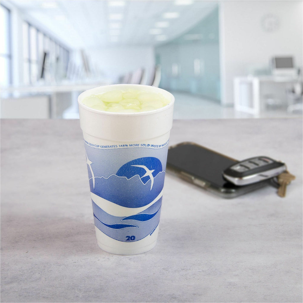 Dart J Cup 20 oz Horizon Design Foam Cups