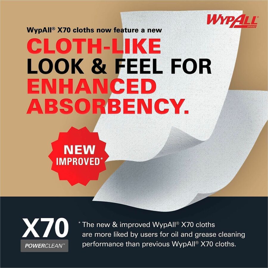 Wypall PowerClean X70 Medium Duty Cloths - Pop-Up Box