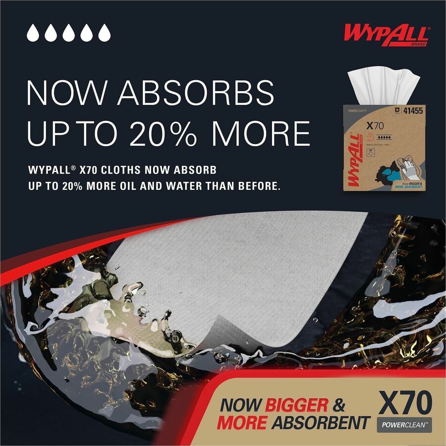 Wypall PowerClean X70 Medium Duty Cloths - Pop-Up Box