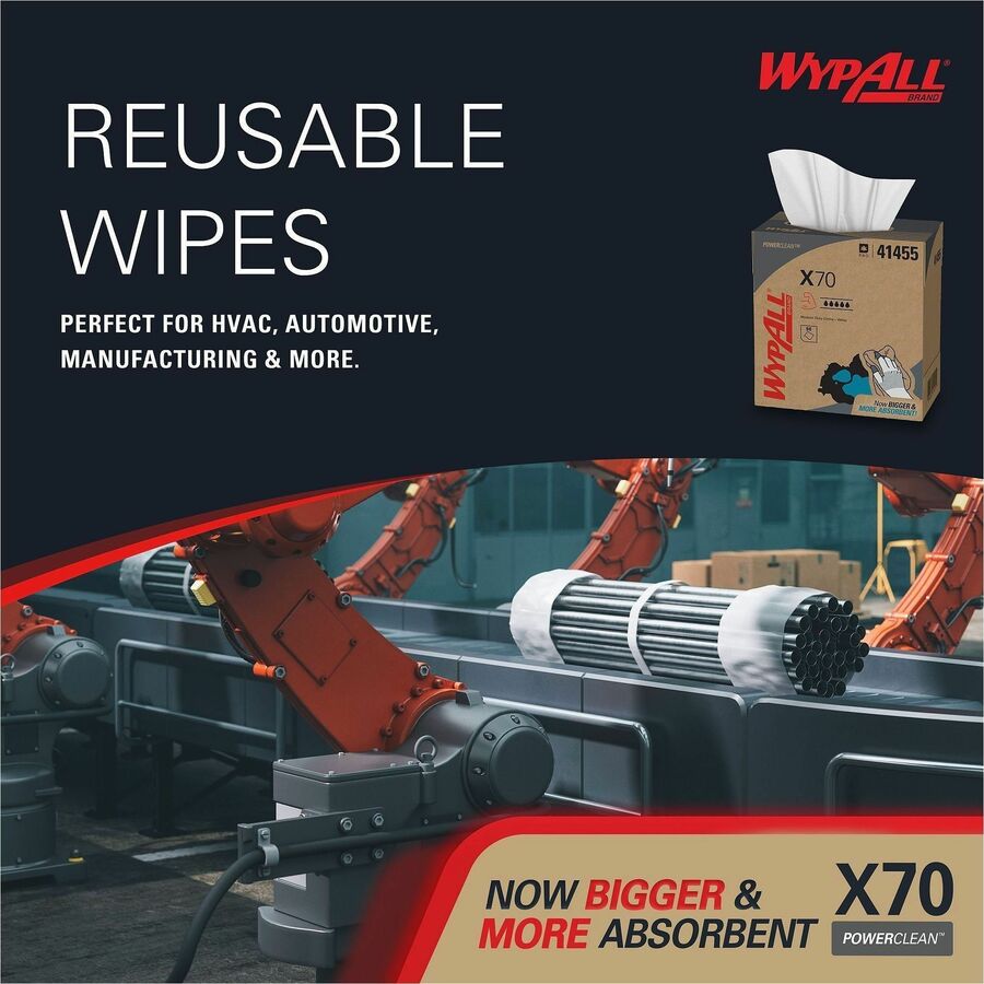 Wypall PowerClean X70 Medium Duty Cloths - Pop-Up Box