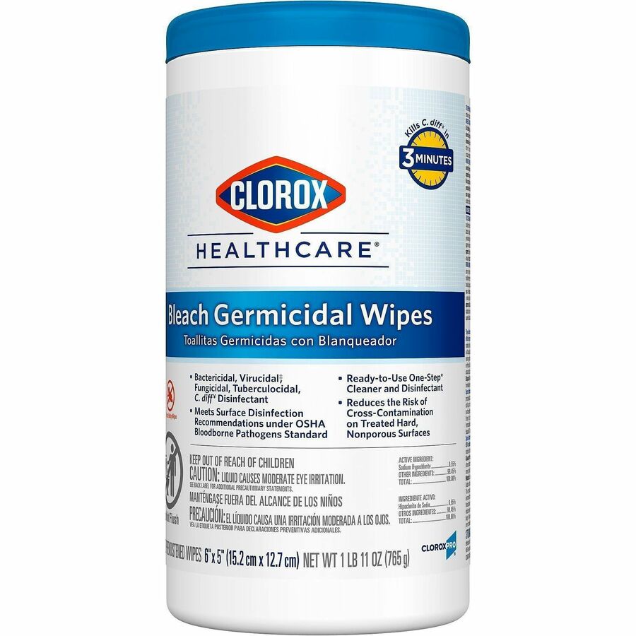 Clorox Healthcare Bleach Germicidal Wipes