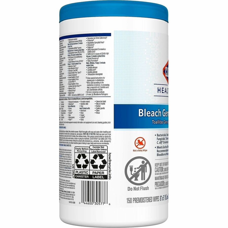 Clorox Healthcare Bleach Germicidal Wipes