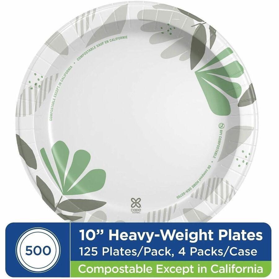 Dixie Ultra® Pathways 10-1/16" Heavyweight Paper Plates by GP Pro