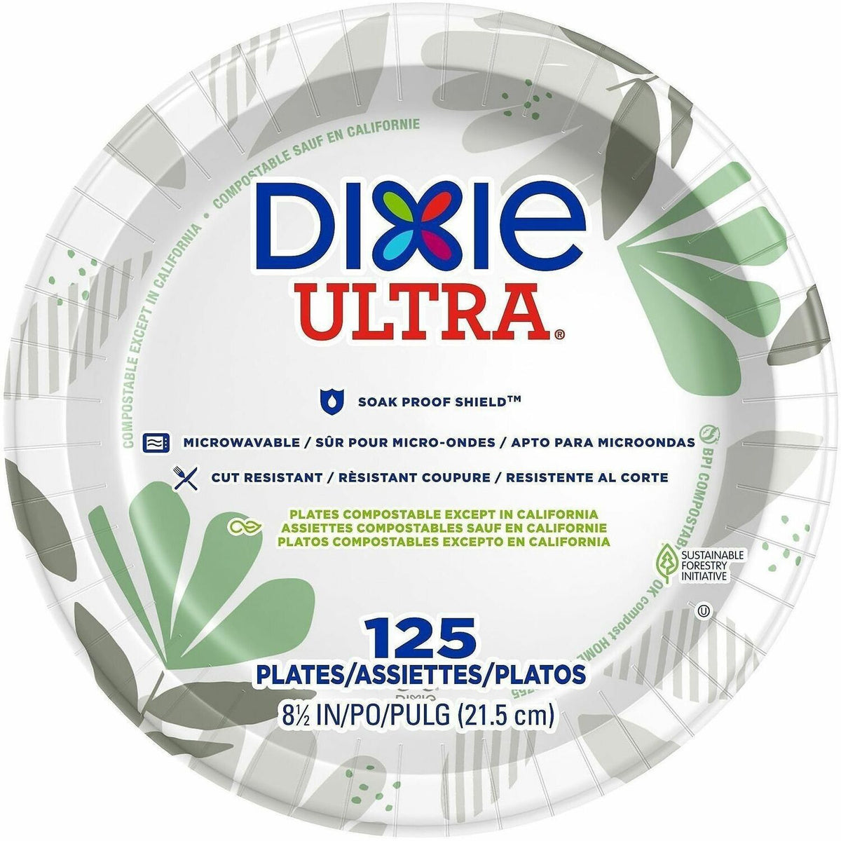 Dixie Ultra® Pathways 8-1/2" Heavyweight Paper Plates by GP Pro