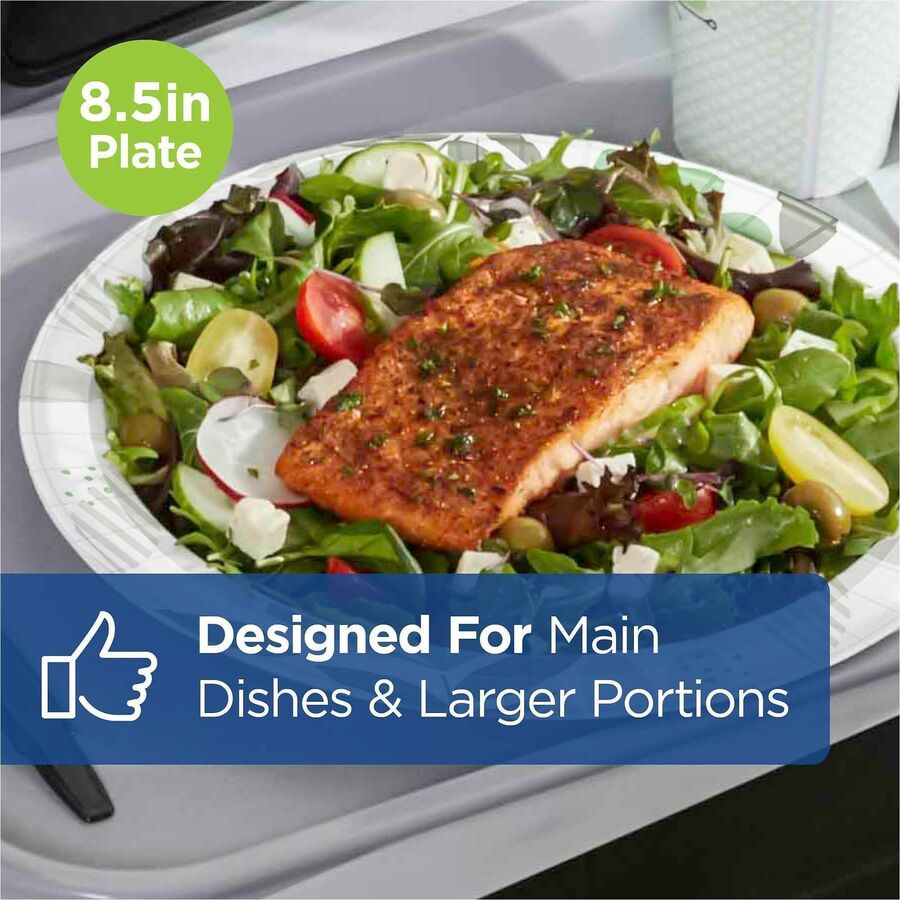 Dixie Ultra® Pathways 8-1/2" Heavyweight Paper Plates by GP Pro