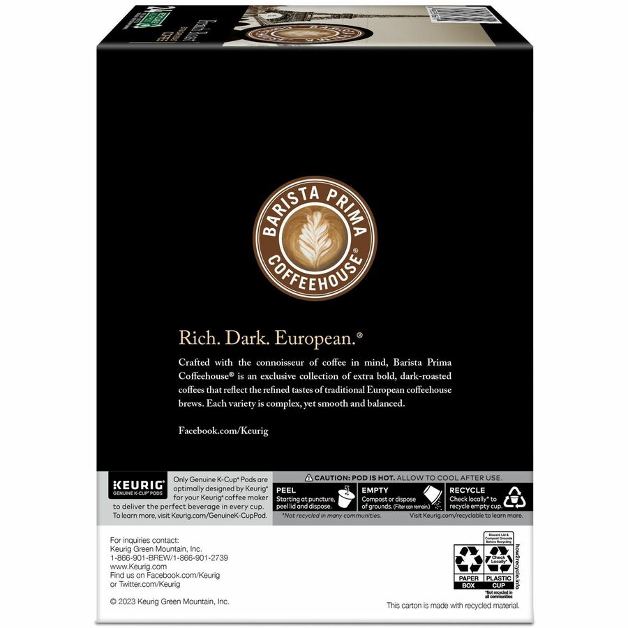 Barista Prima Coffeehouse® K-Cup, Pod French Roast Coffee