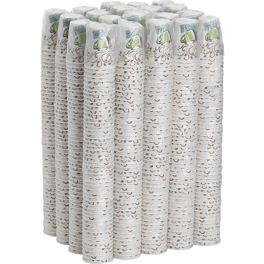 Dixie PerfecTouch 8 oz Insulated Wrapped Paper Hot Coffee Cups by GP Pro