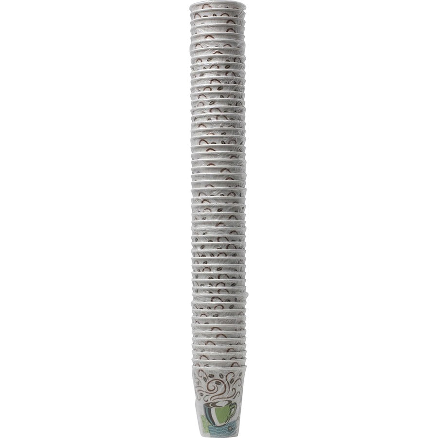 Dixie PerfecTouch 8 oz Insulated Wrapped Paper Hot Coffee Cups by GP Pro