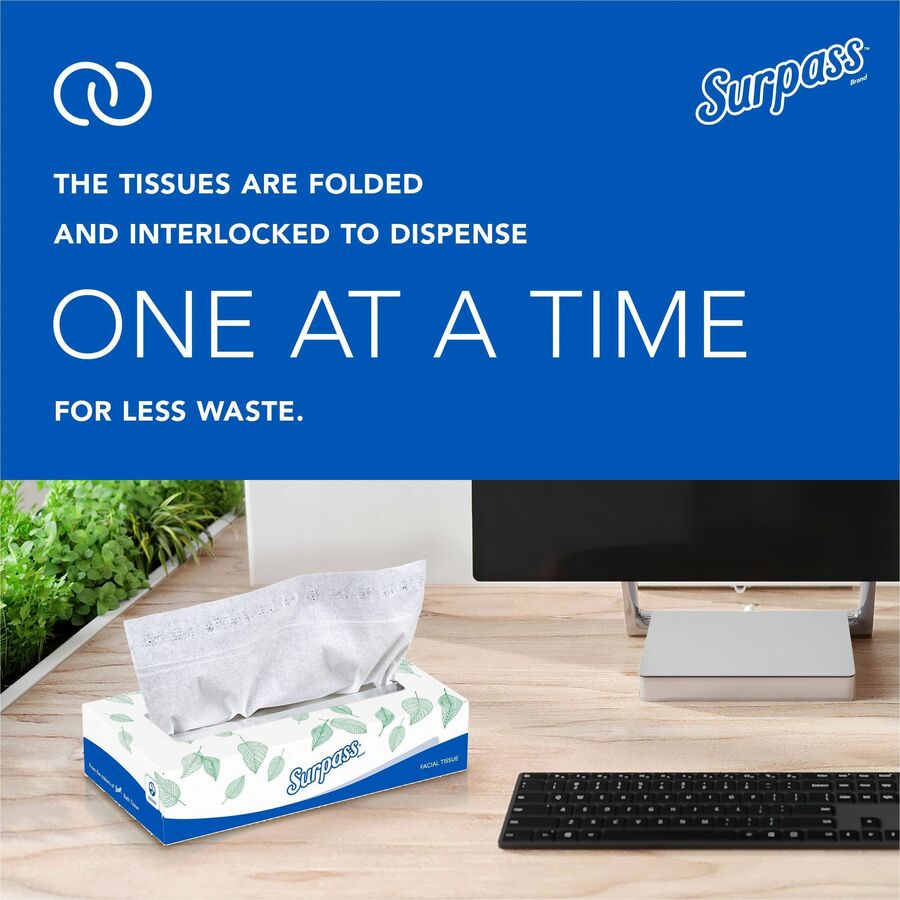 Surpass Flat Box Facial Tissue for Business