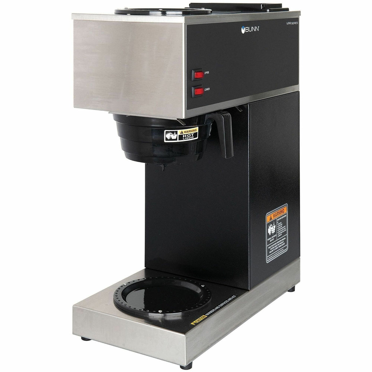 BUNN 12 Cup Pourover Coffee Brewer with 2 Warmers and Black finish