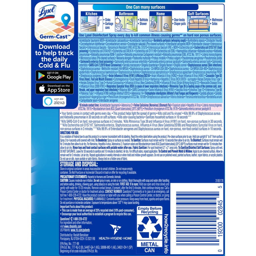 Lysol Spring Waterfall Disinfectant Spray