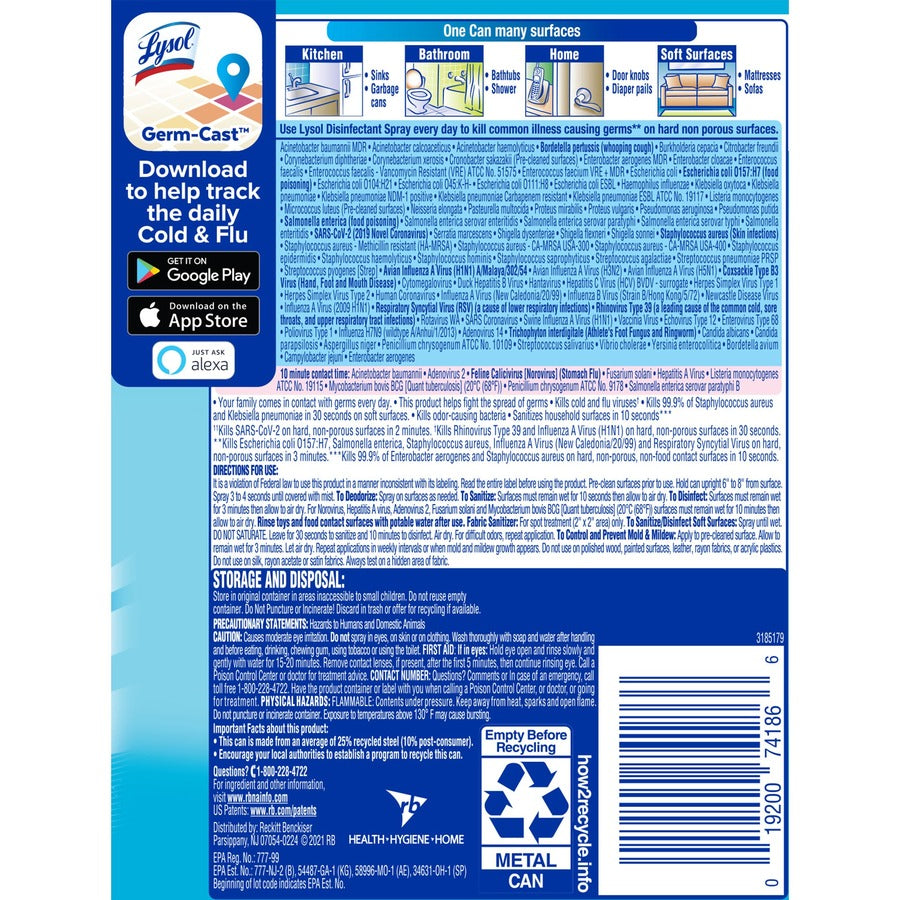 Lysol Crisp Linen Disinfectant Spray