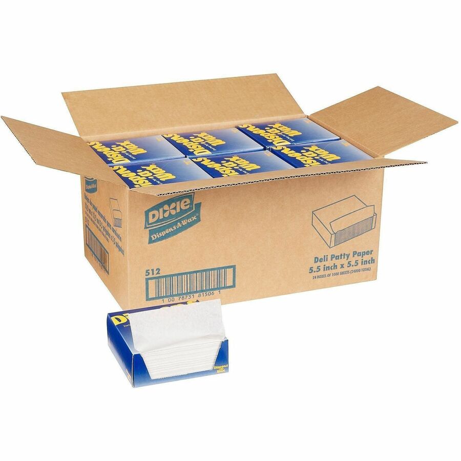 Dixie Dispens-a-Wax Laminated Patty Paper