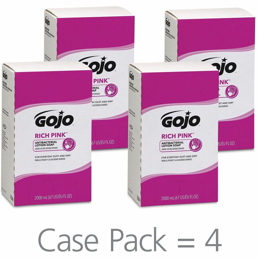 Gojo® Rich Pink Antibacterial Lotion Soap Refill