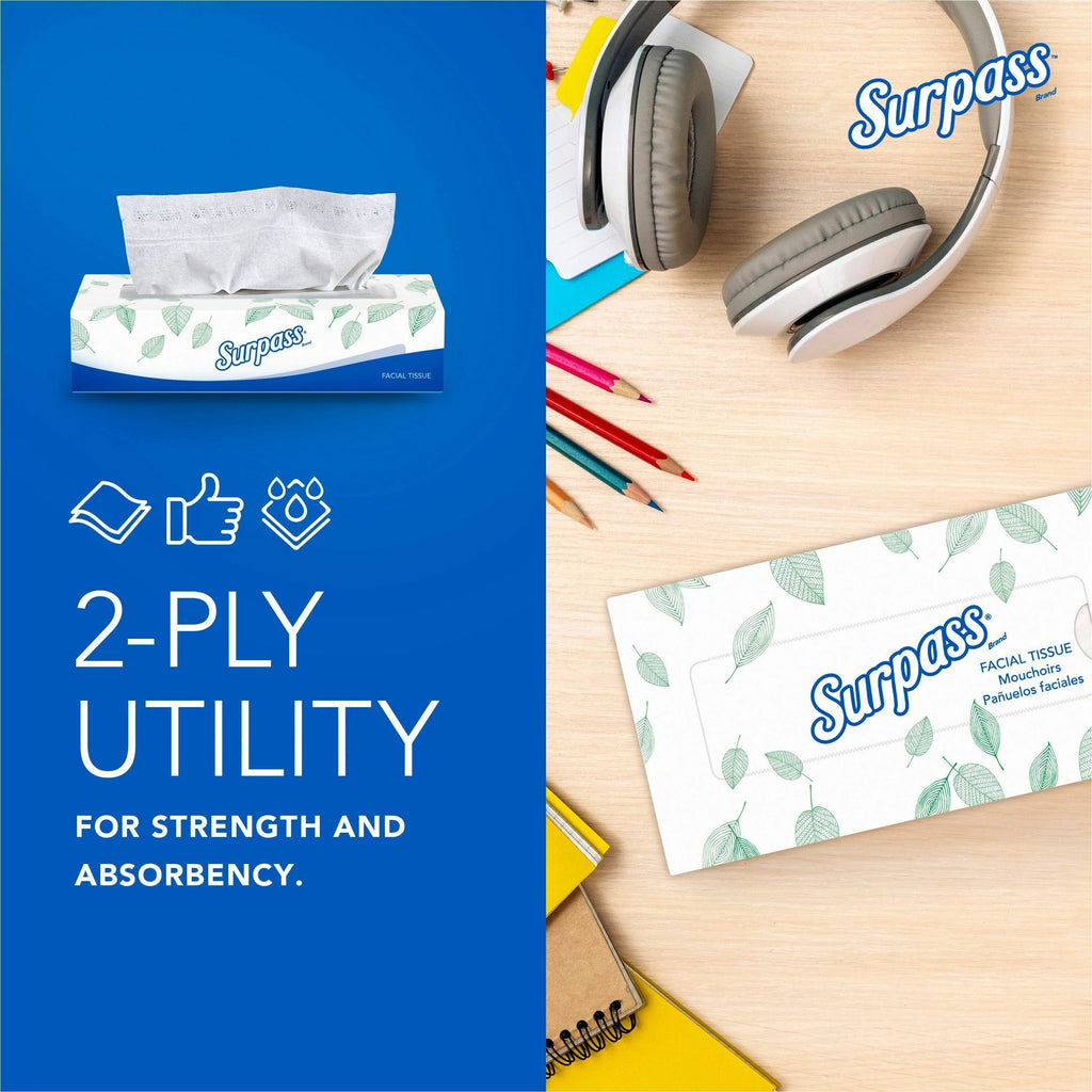 Surpass Flat Box Facial Tissue for Business