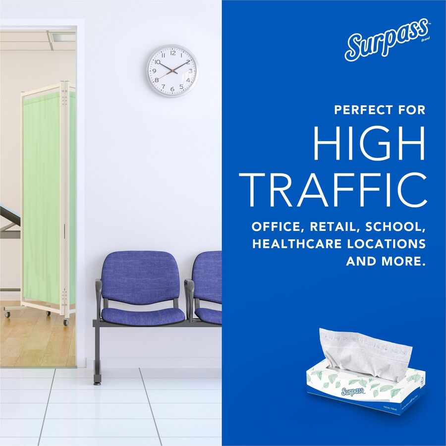 Surpass Flat Box Facial Tissue for Business
