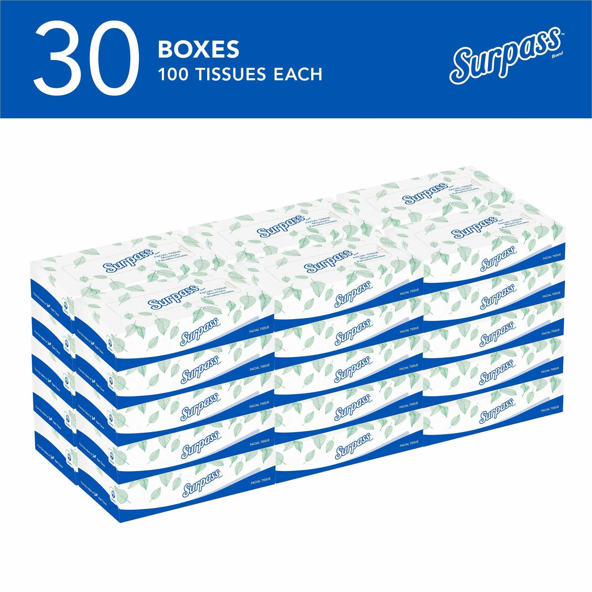 Surpass Flat Box Facial Tissue for Business