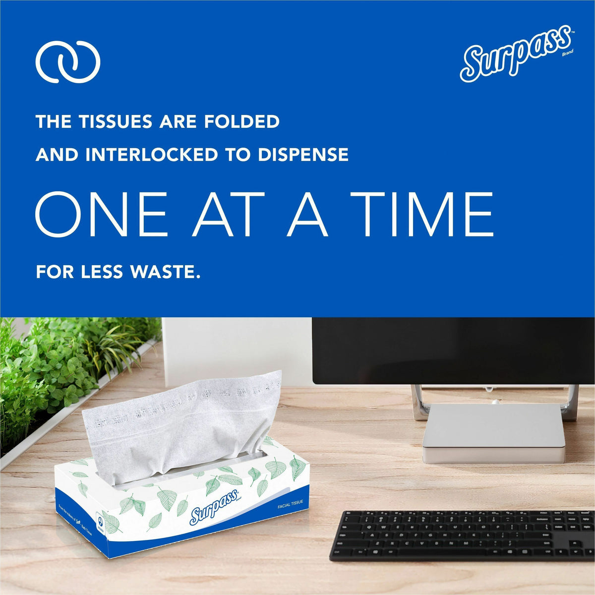 Surpass Flat Box Facial Tissue for Business