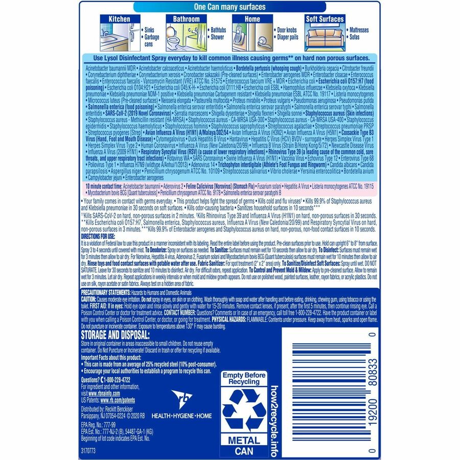 Lysol Early Morning Breeze Disinfectant Spray