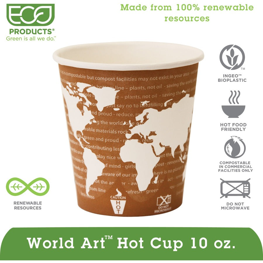 Eco-Products 10 oz World Art Hot Beverage Cups