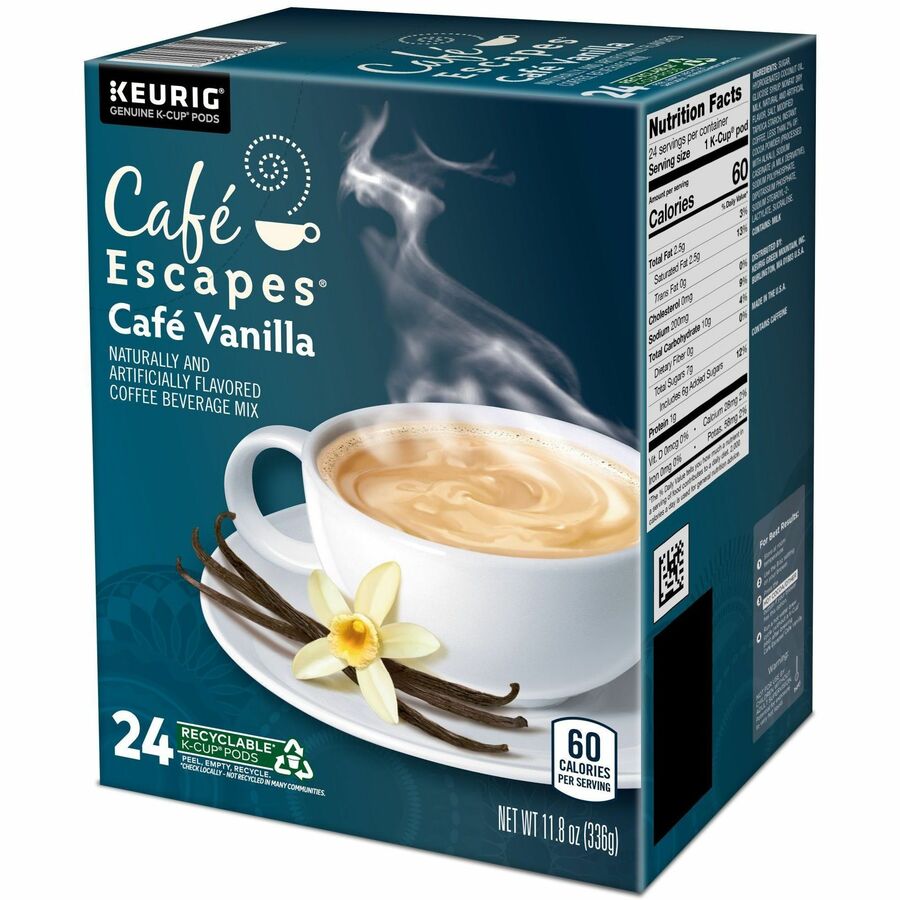 Café Escapes® K-Cup, Pod Cafe Vanilla Coffee