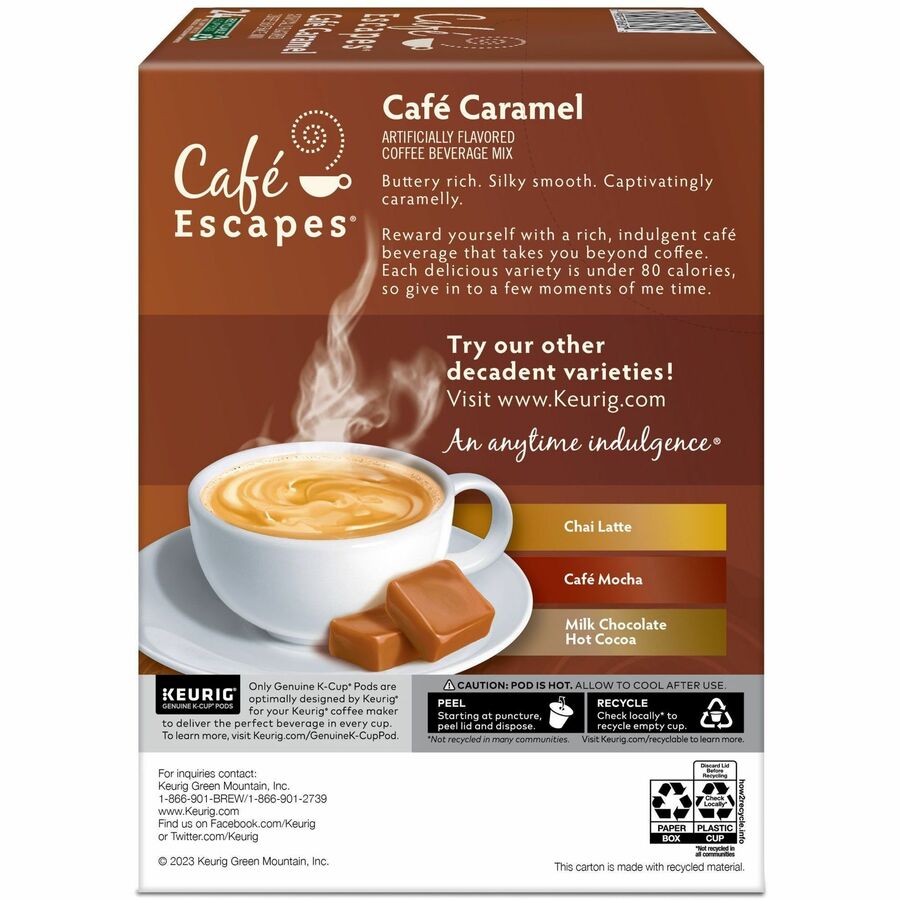 Café Escapes® K-Cup, Pod Cafe Caramel Coffee