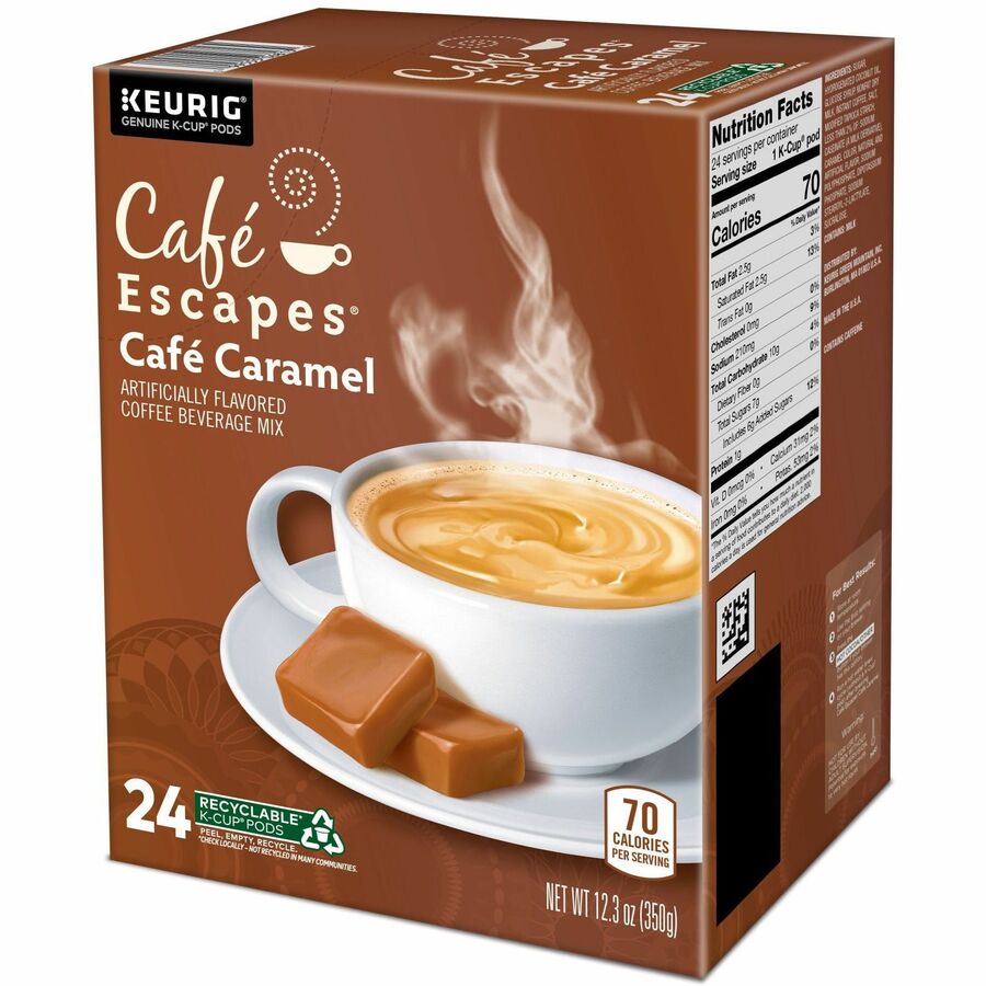 Café Escapes® K-Cup, Pod Cafe Caramel Coffee