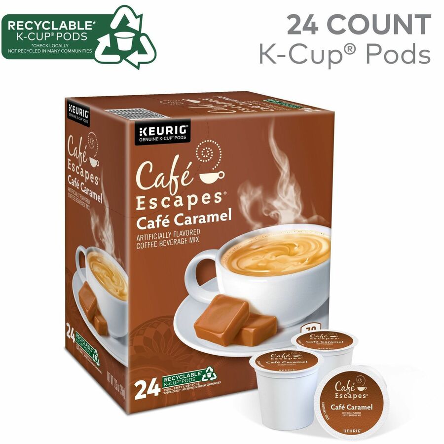 Café Escapes® K-Cup, Pod Cafe Caramel Coffee