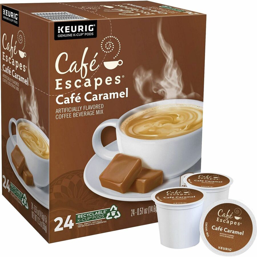 Café Escapes® K-Cup, Pod Cafe Caramel Coffee