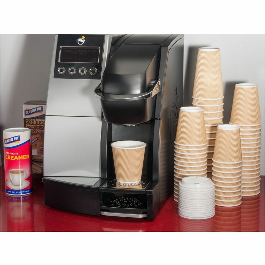 Genuine Joe 8 oz Rippled Hot Cups
