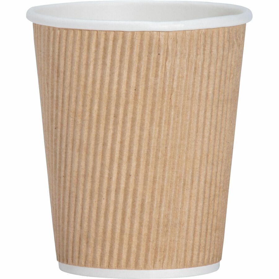 Genuine Joe 8 oz Rippled Hot Cups
