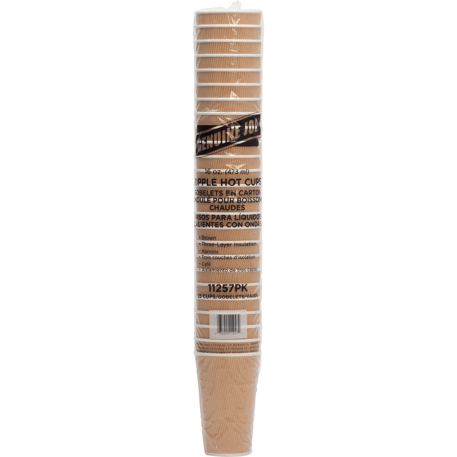 Genuine Joe 16 oz Rippled Hot Cups