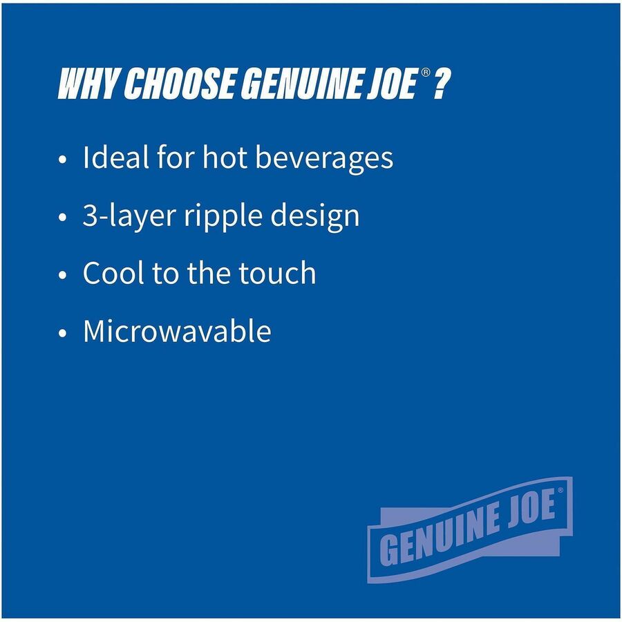 Genuine Joe 12 oz Rippled Hot Cups