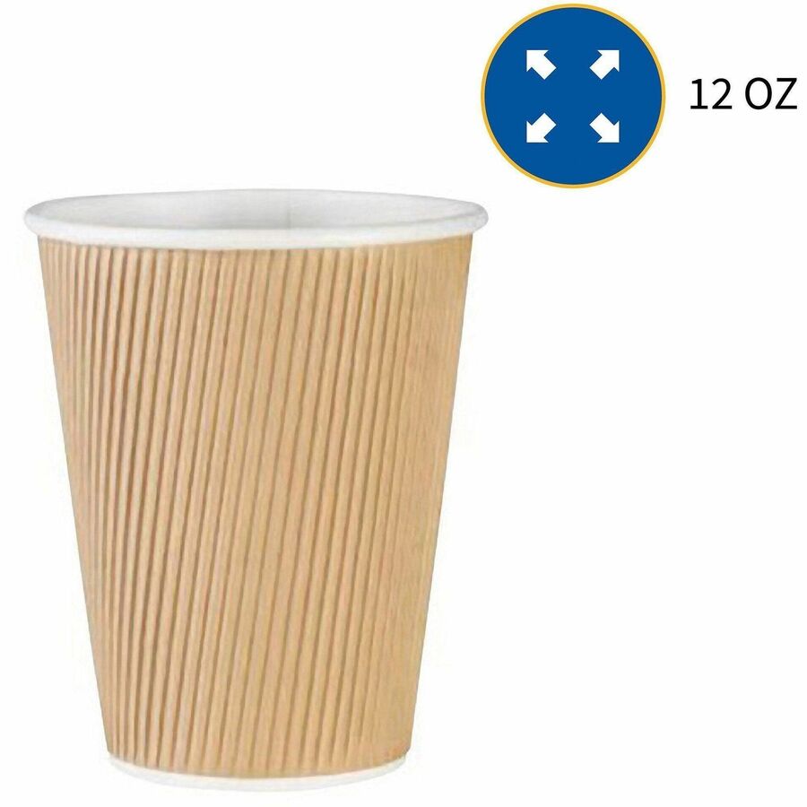 Genuine Joe 12 oz Rippled Hot Cups