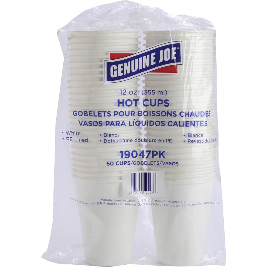 Genuine Joe 12 oz Disposable Hot Cups