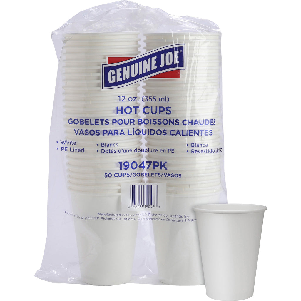 Genuine Joe 12 oz Disposable Hot Cups