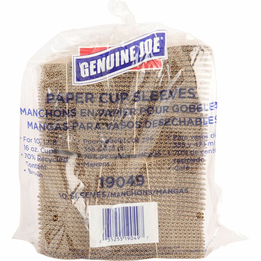 Genuine Joe Protective Corrugated Cup Sleeves