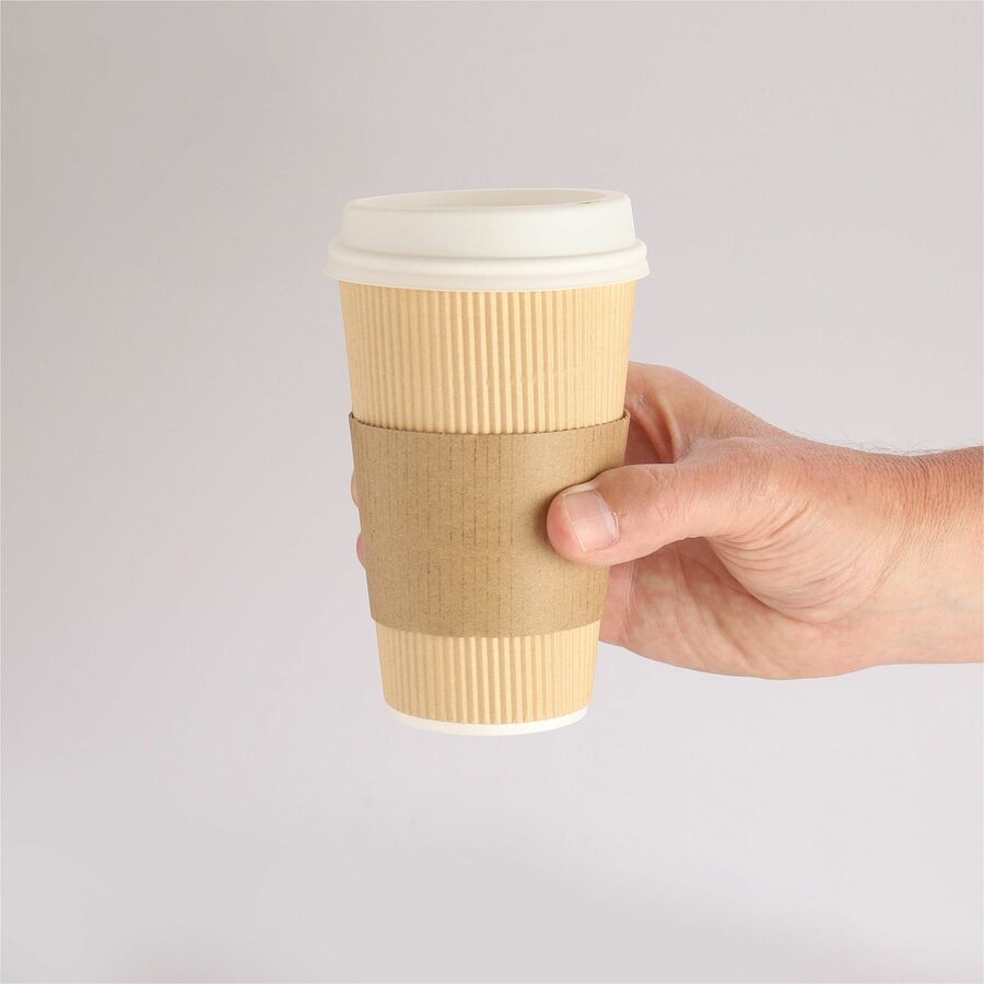 Genuine Joe Protective Corrugated Cup Sleeves