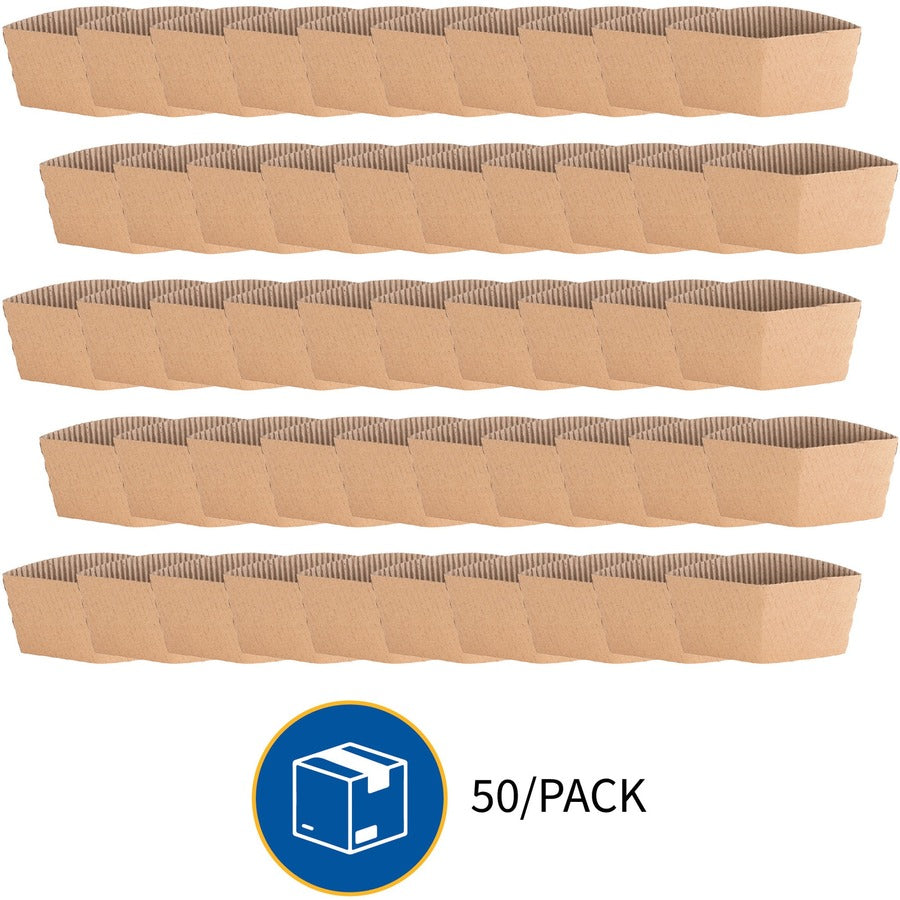 Genuine Joe Protective Corrugated Cup Sleeves