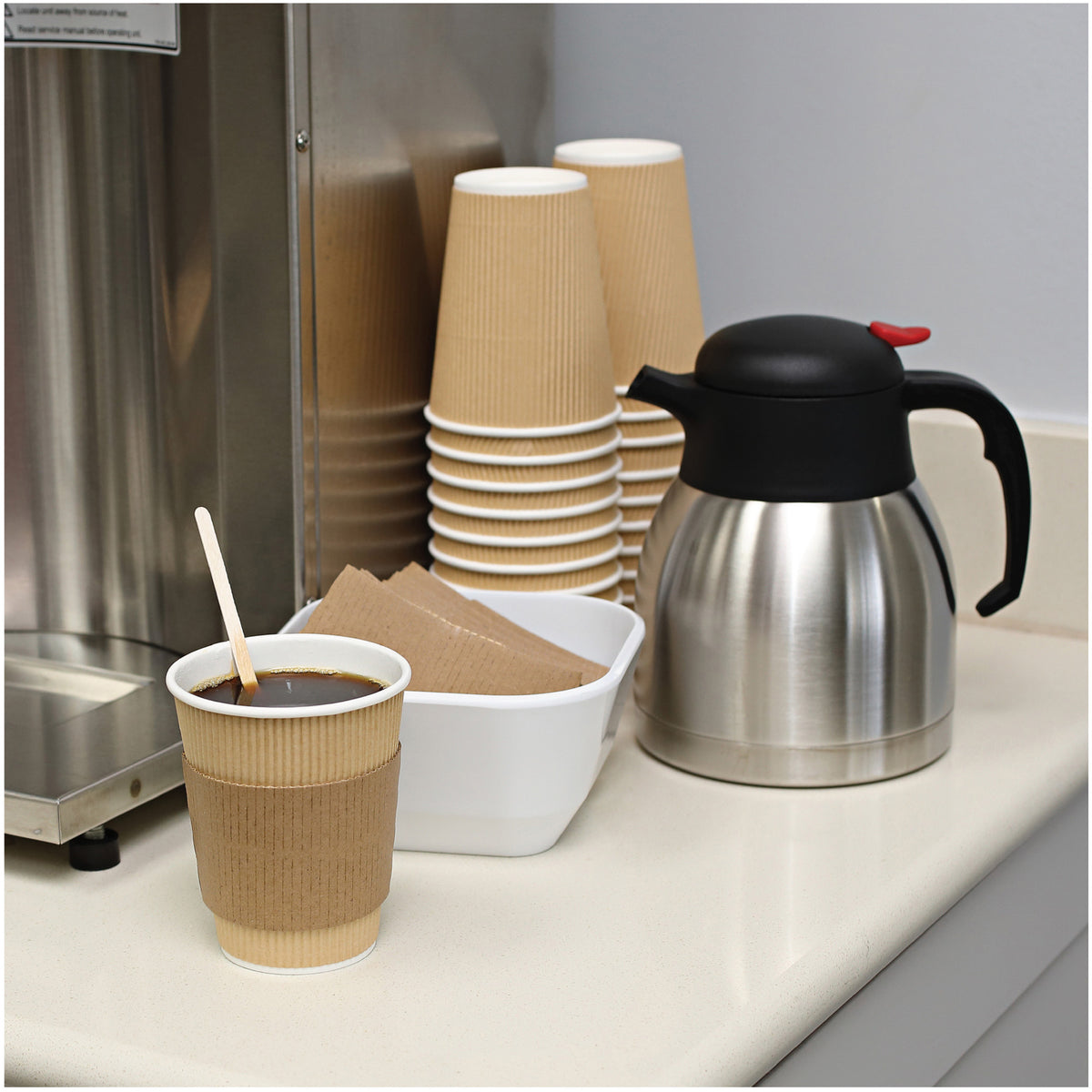 Genuine Joe Protective Corrugated Cup Sleeves