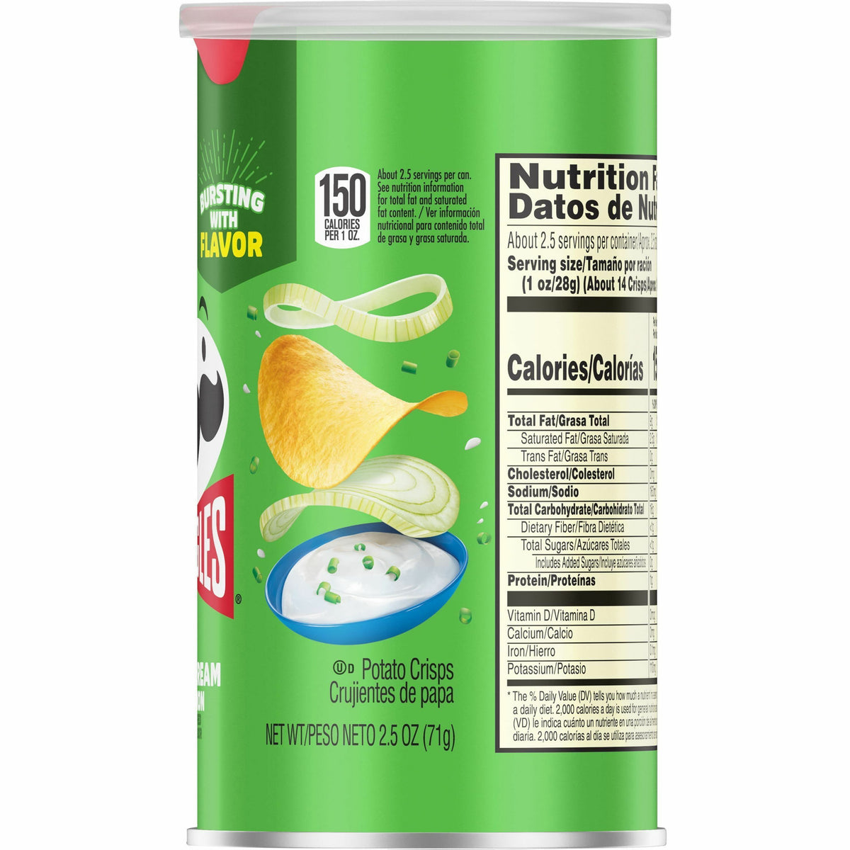 Pringles Keebler Sour Cream & Onion Potato Crisps