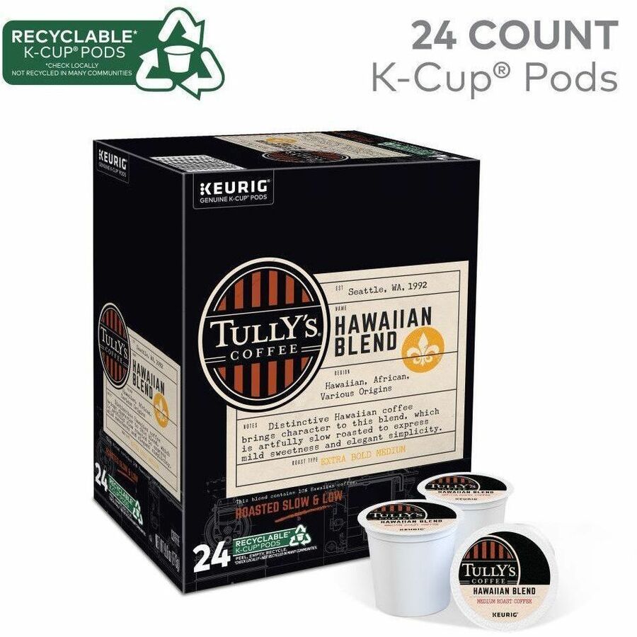 Tully's K-Cup, Pod Hawaiian Blend Coffee