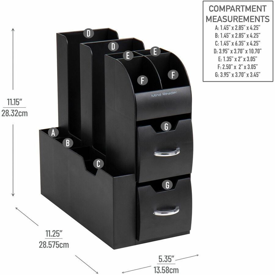 Mind Reader EMS Mind Compact All In One Coffee Pod Caddy