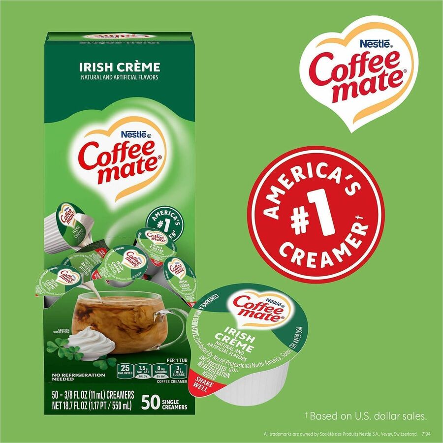 Coffee mate Irish Creme Nondairy Liquid Creamer Singles