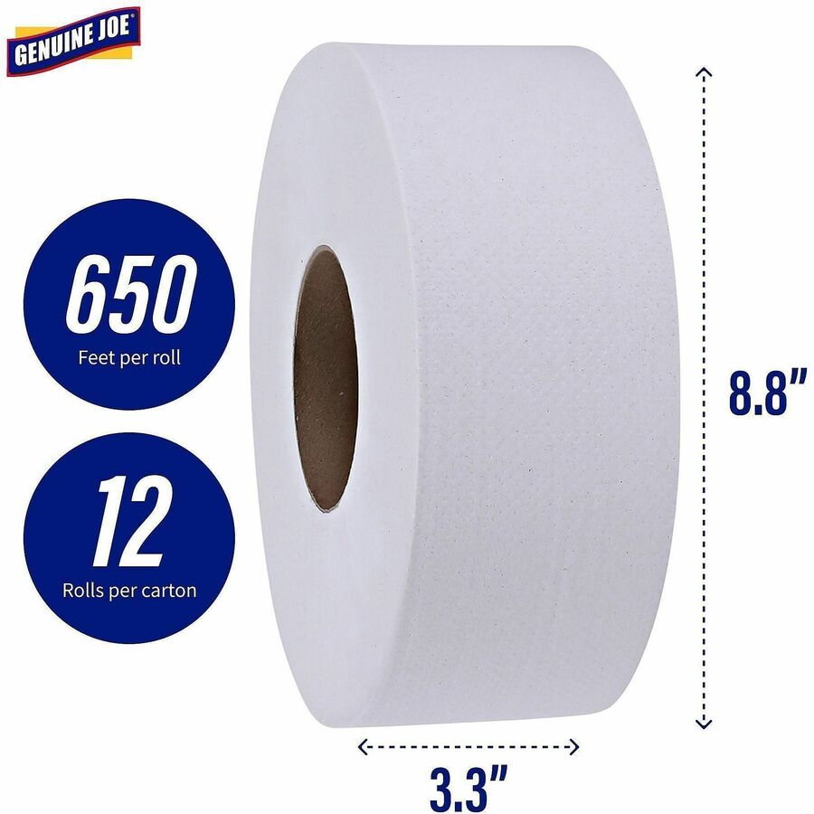 Genuine Joe 2-ply Jumbo Roll Dispenser Bath Tissue