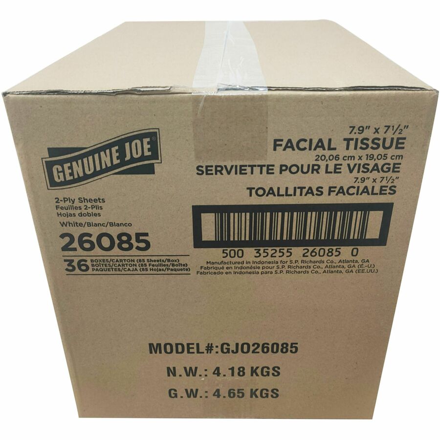 Genuine Joe Cube Box Facial Tissue