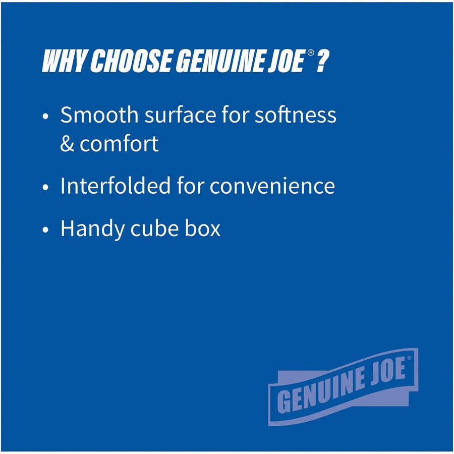 Genuine Joe Cube Box Facial Tissue